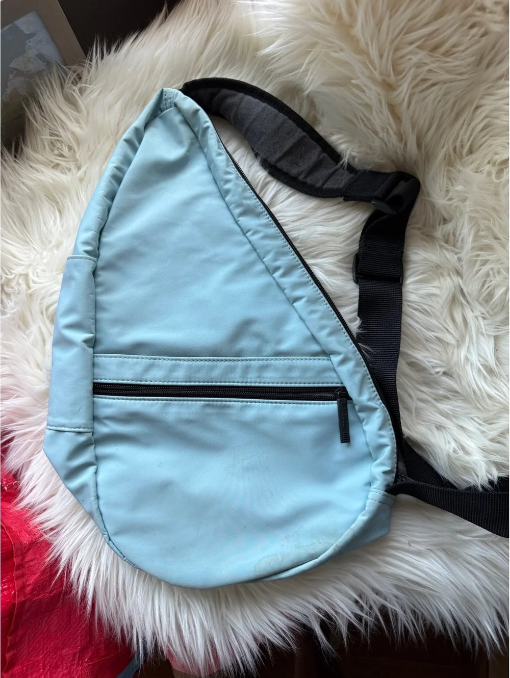 L.L.Bean Light Blue Crossbody Sling Bag with Adjustable Strap